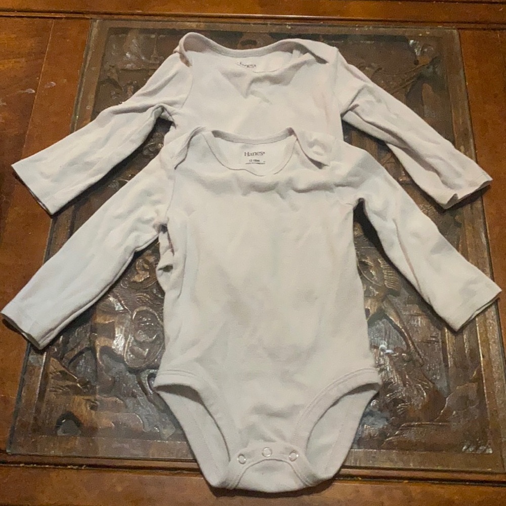 Light grey long sleeve onesie